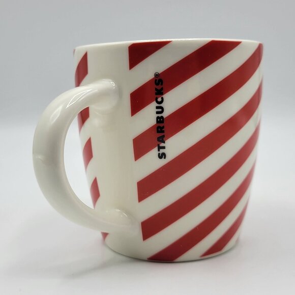 Starbucks Candy Cane Red & White Striped Ceramic Coffee Mug 12 Oz - Picture 5 of 8